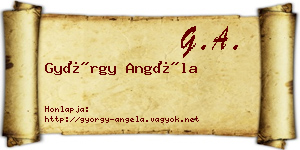 György Angéla névjegykártya